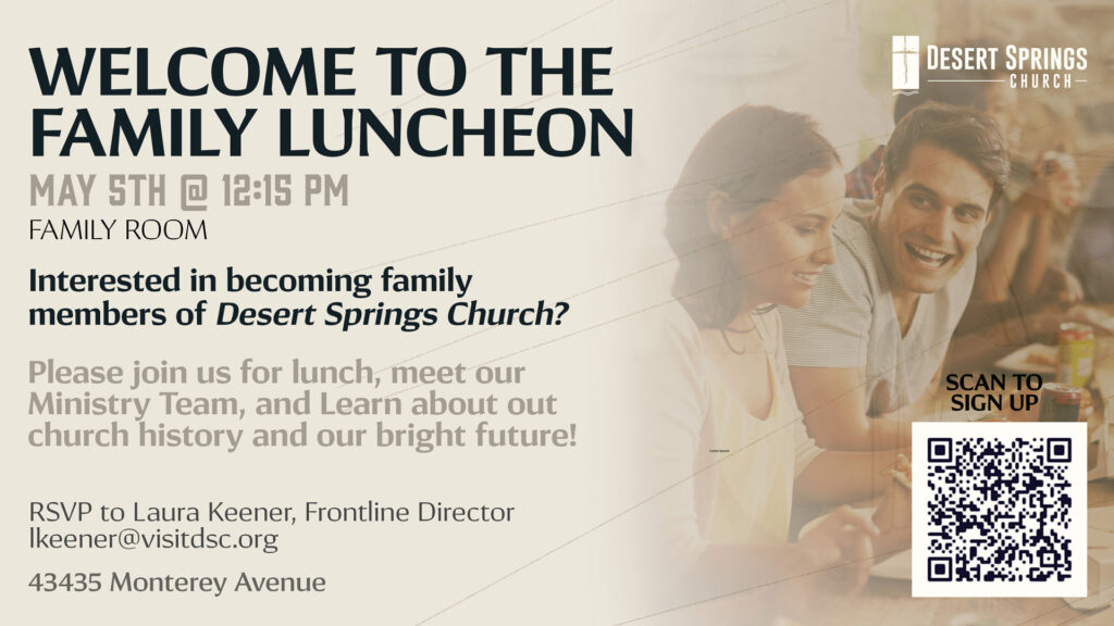 Welcome to the Family Luncheon flyer