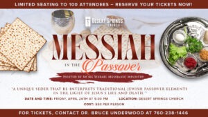 Messiah in the Passover dinner flyer